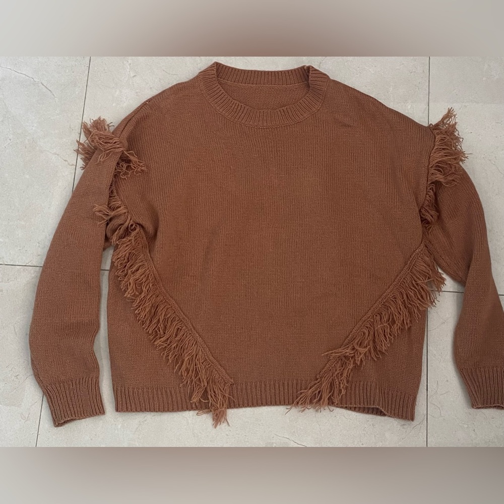 Fringe‎ trim sweater - Picture 6 of 8